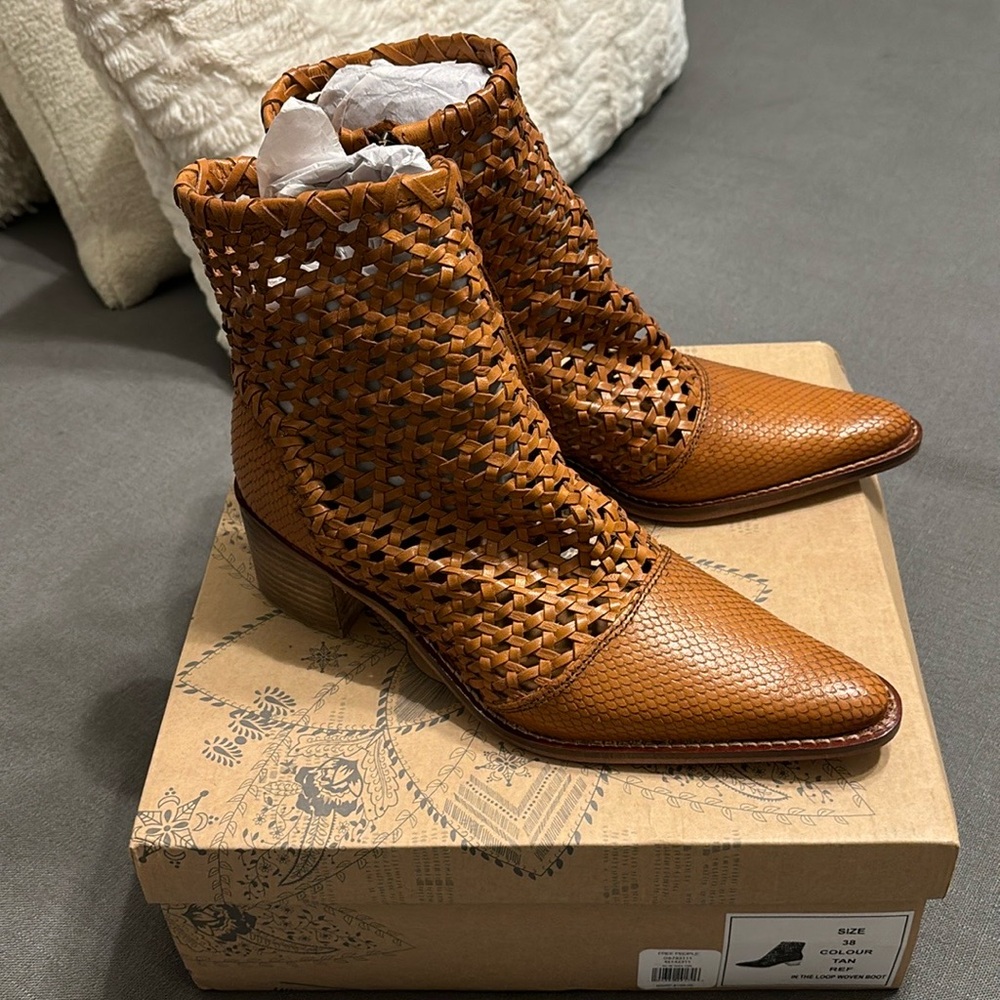 Free people loop woven boots size 38
